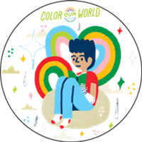 Color Our World Kids Reading Mission Pin Badge