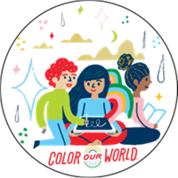 Color our World Kids Program Mission Pin Badge